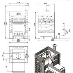 ASTON 12 INOX со стеклом