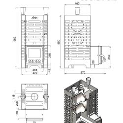 ASTON 20 INOX со стеклом