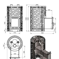 Печь для бани Эверест "Steam Master" 32 INOX (320M)