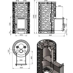 Печь для бани Эверест "Steam Master" 38 INOX (320М)
