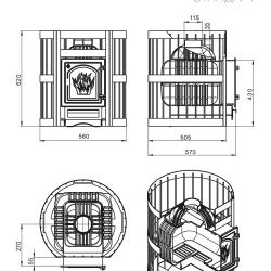Чугунная печь для бани ЭТНА 18 (ДТ-4) Стандарт б/в