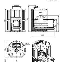 ЭТНА 24 (ДТ-4С) Закрытая каменка, Стандарт