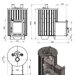Эверест "Steam Master 30 INOX" Ламель Пироксенит Элит, S-20