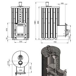 Эверест "Steam Master 24 INOX" Ламель Амфиболит, S-20