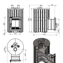 Эверест "Steam Master 38 INOX" Ламель Амфиболит, S-20