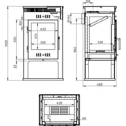 ASTON 11кВт (180 м3) Ø 150мм Амфиболит