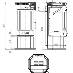 ASTON 11кВт (180 м3) пристенно-угловой Ø 150мм